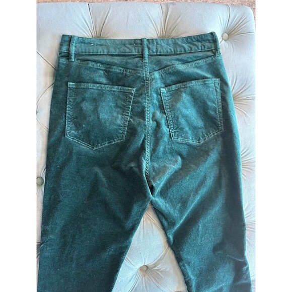 Loft Green Velvet Skinny Corduroy Pants Womens Size 28 (6) - Picture 8 of 11